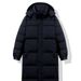 Unisex Long Winter Coat With Hood, Warm Down Jacket For Men & Women, Fashionable Korean Style Overcoat, Cold Weather Outerwear_ecoleips.com