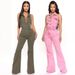 Women's High Elastic Denim Jumpsuit Backless Lapel Sexy European American Fashion Workwear 5091 Cross Border_ecoleips.com