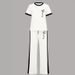Women's Summer Thin Two-Piece Set Casual T-Shirt And Pants with Panda Print Pocket_ecoleips.com