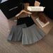 Women's High-Waisted Thick Woolen Midi Skirt Gray Slimming Pleated A-Line Short Skirt for Autumn/Winter 2025 New Style Anti-Exposure_ecoleips.com