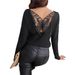 European And American Cross-border 2026 Solid Color Long-sleeve T-shirt With Butterfly Pattern On The Back,_ecoleips.com