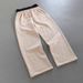 Trendy plus Size Printed Letter Casual Loose Fitting Long Pants Black Women's Clothing Bottoms_ecoleips.com