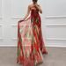 Sexy Backless Dress, Long European-style Women's Chiffon Dress With Open Back And Slit_ecoleips.com
