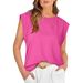 Women's Clothing Spring And Summer New Round Neck Loose Short Sleeved T Shirt Striped Top Female Vest_ecoleips.com