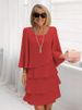 Spring And Summer Fashion Cake Dress Women's Loose And Thin Round Neck Dress Women_ecoleips.com