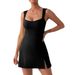 Women's Clothing ins new sexy sling yoga skirt tennis skirt light breathable golf sports one piece skirt_ecoleips.com