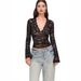 Women's Sexy Deep V Neck Slim Fit Long Sleeve Lace Top European And American Style Versatile Autumn Fashion for Ladies_ecoleips.com