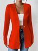 Women's Long Sleeve V Neck One Button Solid Color Suit Jacket European American Fashion Temperament_ecoleips.com