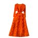 Women's Clothing Waist, Round Neck, Long Sleeves, Three Dimensional Lace, Slimming, Temperament, Big Swing Long Skirt_ecoleips.com