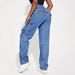 2025 new cross border foreign trade American retro mid waist multi pocket workwear jeans for women casual straight pants_ecoleips.com