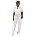Audday 10311 Versatile Short Cardigan Top Solid Color Straight-Leg Women's Long Pants Casual Two-Piece Set_ecoleips.com