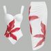 Women's Clothing One Piece Bikini Sexy Sling Flower Print Slim Hip Beach Skirt Swimsuit Female_ecoleips.com