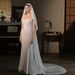 Women's Clothing Vintage Ethereal Lace Wedding Dress With Long Train For Church Outdoor Bridal Veil Included_ecoleips.com