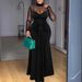 Elegant High-Neck Fishtail Dress With Sheer Mesh Panels & Bodycon Fit – Sexy Slimming Evening Gown For Women_ecoleips.com