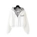 Women's Casual Two Piece Set Spring Autumn Loose Slimming Faux Two-Piece Hooded Sweatshirt High-Waisted Straight-Leg Pants_ecoleips.com
