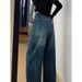 Women's High Waisted Straight Leg Jeans - Retro Washed Denim Pants With Fleece Lining, Plus Size Wide Leg Trousers For Pear Shape & Curvy Women_ecoleips.com