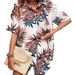 Women's Clothing Comfortable Simple Suit Shirt Suit 3d Digital Women's Short Sleeve Summer Printing_ecoleips.com