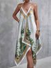 Bohemian Polka Dot Print Halter Dress, Fitted Design, Casual Summer, Perfect For Vacation & Daily Wear_ecoleips.com