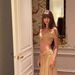 Women's French Style off the Shoulder Crop Beach Dress Set Solid Color Top Pleated Midi Skirt Vacation Style_ecoleips.com