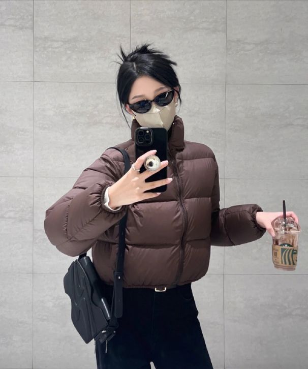 for Women, Kendall Jenner Style, 2025 New Short Thickened European Version Winter White Duck Down Puffer Jacket Trendy_ecoleips.com