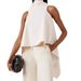 Women's Clothing irregular hem sleeveless top temperament versatile white shirt women_ecoleips.com