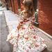 2023 Cross-Border Spring/Summer New European And American Women's Fashion Printed Flared Chiffon Slim-Fit_ecoleips.com