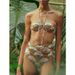 Women's Clothing 3-Piece Bikini Swimsuit Set With Chiffon Long Skirt Retro Strappy Design Sexy Vacation Wear_ecoleips.com