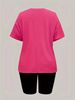 Summer Women's Casual And Fashionable Leopard Print Heart-shaped Printed Loose T-shirt+shorts Two-piece Sportswear Suitable For Daily Wear-115_ecoleips.com