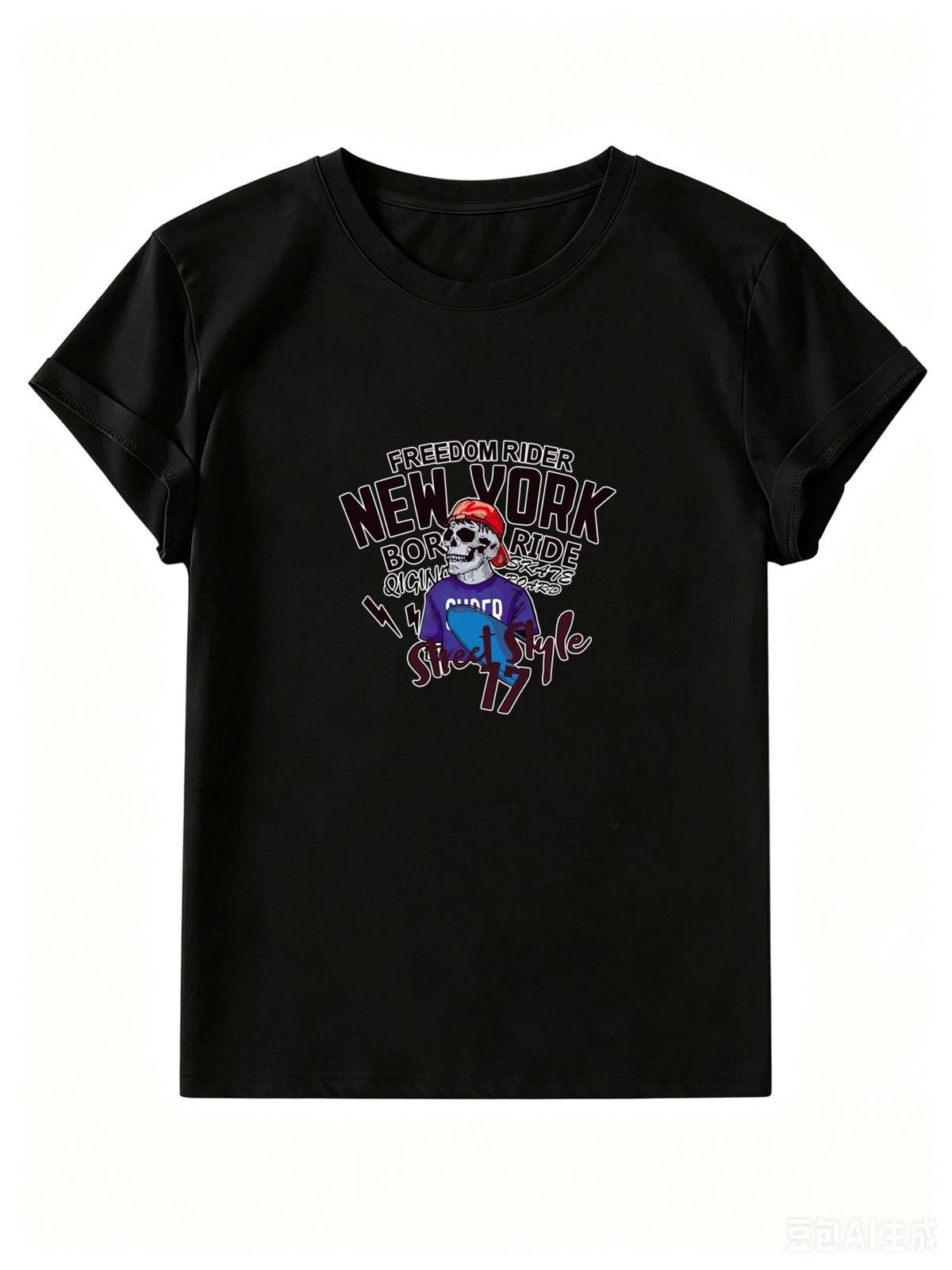 Women's Surfing Letter T-shirt, Cool And Stylish Pure Cotton Commuter Top_ecoleips.com