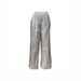 Women's Clothing Autumn/Winter Casual Loose Wide Leg Pants With Rhinestone Pocket Solid Color PU Leather_ecoleips.com