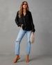 K Denim Shirt Casual Lapel Single Breasted Women's Long Sleeved Denim_ecoleips.com