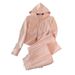 Autumn Winter Slimming Mint Manbo Style Streetwear Hooded Sweatshirt High Waist Wide Leg Pants Casual Two-Piece Set For_ecoleips.com