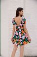 Floral Print Square Neck Puff Sleeve Dress Women's Romantic Vintage Mini Dress For Spring Summer Garden Party_ecoleips.com
