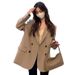 Women's Petite Style Suit Jacket Trendy Korean Casual Outerwear High-End Spring Autumn_ecoleips.com