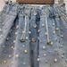 Women's Clothing New Heavy Beaded Diamond High Waist Loose Slim Wide Leg Denim Shorts_ecoleips.com