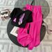 Women's Summer Two-Piece Set - Black Short Sleeve T-Shirt & Pink Wide Leg Pants, Casual Sporty Outfit_ecoleips.com
