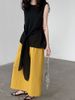 K High End Twisted And Tied Waist Short Sleeved Top, New Versatile And Slimming Shirt_ecoleips.com