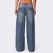Loose Wide Leg Fashion Printed Denim Trousers Women's Jeans_ecoleips.com