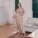 Elegant Printed Abaya Dress – Modest Loose-Fit Muslim Long Robe With Middle Eastern Floral Pattern – Dubai Saudi Arabian Style Gown_ecoleips.com