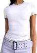 European And American Summer Pullover T-Shirt Hot Girl Outerwear Slim Fit Top Fashion Round Neck High-End Milk Silk_ecoleips.com