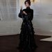 K New Women's Clothing Style Elegant And Fashionable Ruffled Slim Fit Dress_ecoleips.com