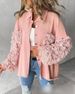 Elegant Sequin-Trimmed Cardigan - Lightweight Polyester Blend Cover-Up For Office & Evening Wear_ecoleips.com