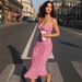 European And American Wo's Fashion New 2026 Summer Sexy Bohemian Vacation Style Small Floral Strap Swing Dress For_ecoleips.com