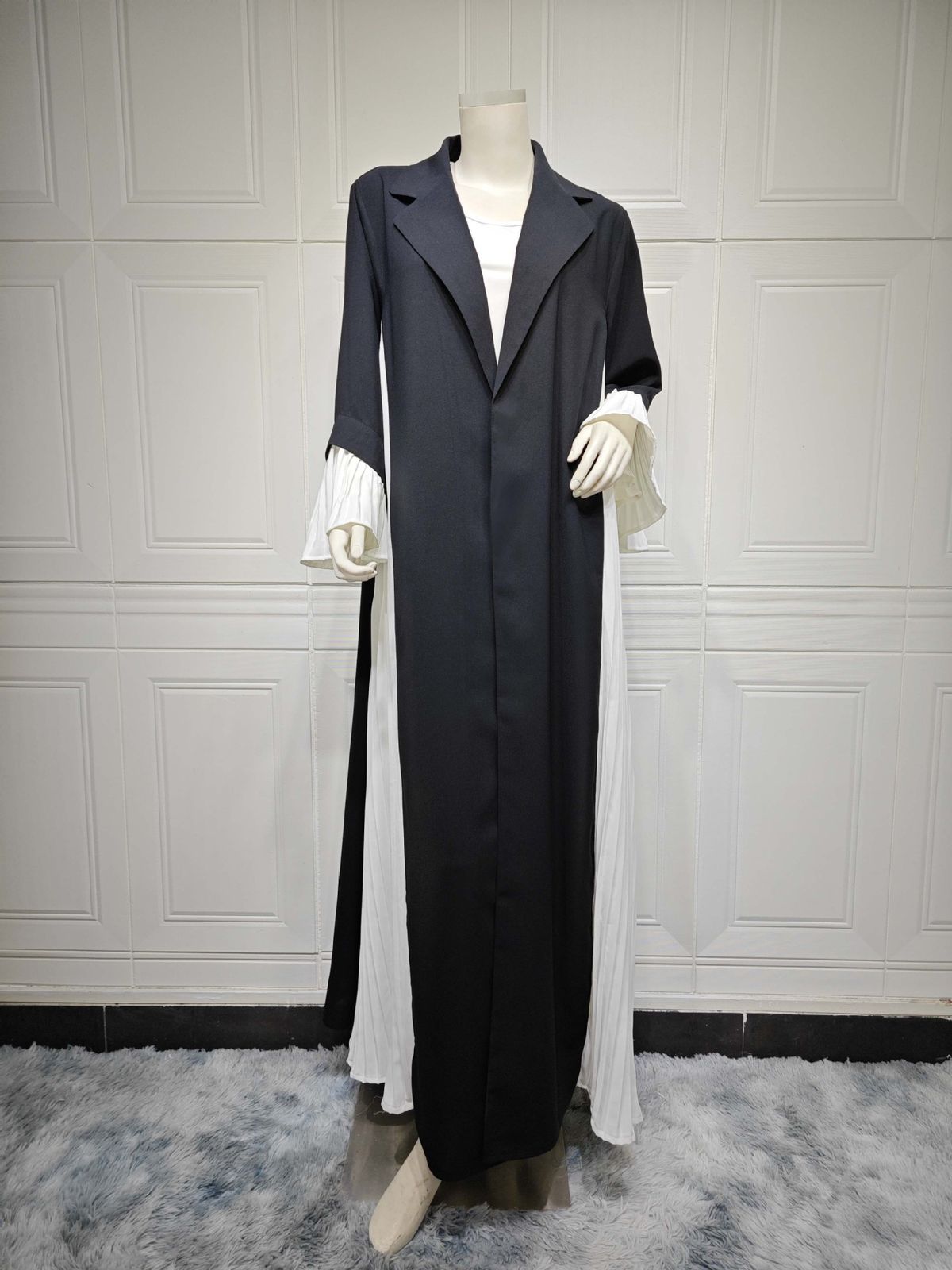 Women's Clothing Modest Muslim Clothing Pleated Dress Fashion Middle Eastern Cardigan Abaya Coat_ecoleips.com