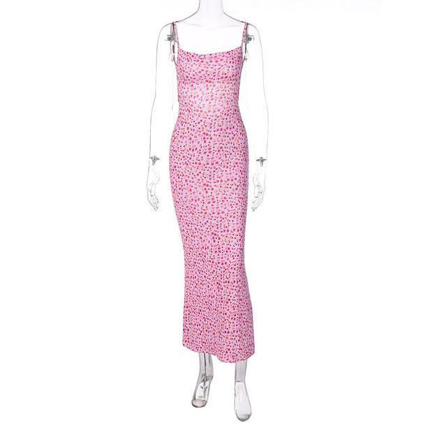 Summer Sexy Backless Strappy Floral Dress For Women Slim Fit INS Style Design New Arrival_ecoleips.com