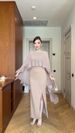 Modest Abaya Dress Elegant Sleeveless Maxi Dress – Luxe High-Slit Winter Dress In Soft Pink/Mint/Black, Poly-Cotton Blend For Women_ecoleips.com
