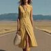 Women's Clothing Long Dress Button Down Slit Simple Stylish Spring Summer New America Style_ecoleips.com