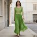 Elegant Women's Lace Patchwork Long Formal Evening Gown New Style Party Prom Dress_ecoleips.com