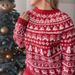 girl 2024 Autumn Winter Cross-Border Women's Christmas European American Knitted Half-High Round Neck Pullover Printed_ecoleips.com