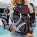 Women's Sweater Crew Neck Long Sleeve Casual Sweater Loose Large Size Printed Sweater_ecoleips.com